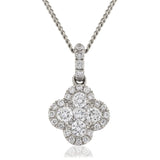 Diamond Cluster Pendant - HEERA DIAMONDS