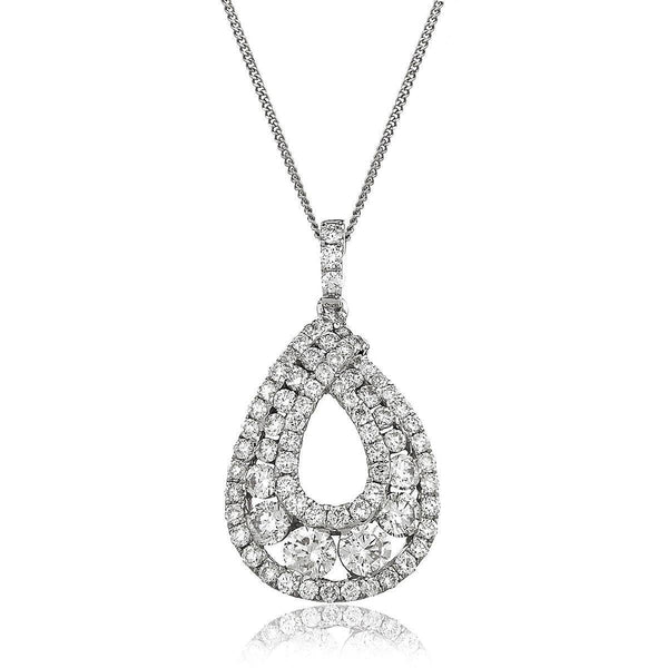 Diamond Cluster Pendant - HEERA DIAMONDS