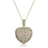 Heart Pave Diamond Pendant - HEERA DIAMONDS
