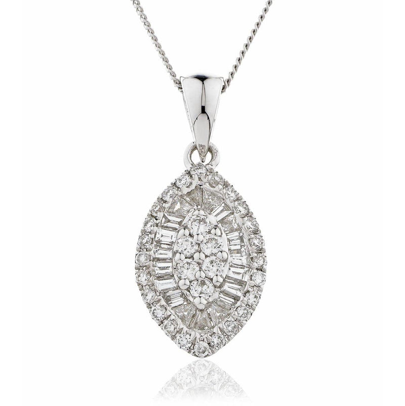 Marquise Cluster Pendant - HEERA DIAMONDS