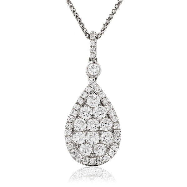 Pear Cluster Halo pendant - HEERA DIAMONDS