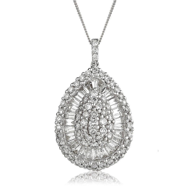 Pear Shape Cluster Pendant - HEERA DIAMONDS