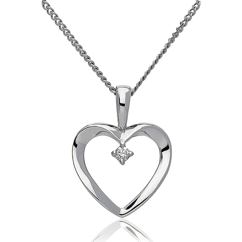 Tiny Diamond Gold Heart Pendant - HEERA DIAMONDS