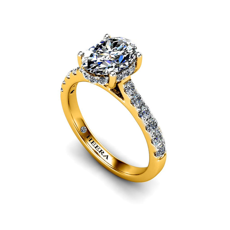 NIYA - Oval Cut Solitaire Engagement Ring in Yellow Gold - HEERA DIAMONDS
