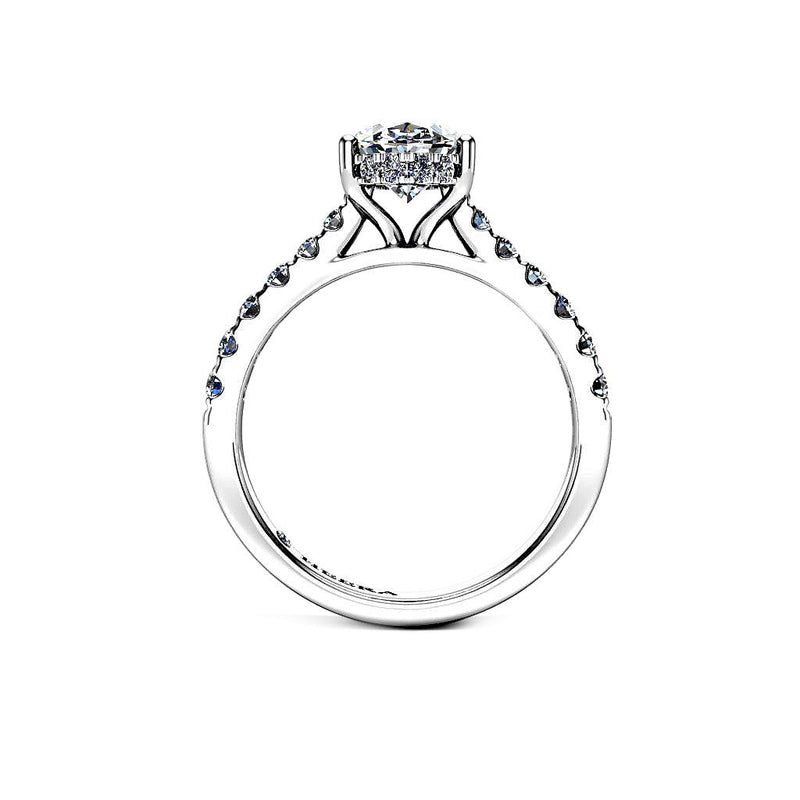 ARACELI - Oval Cut Solitaire Engagement Ring in Platinum - HEERA DIAMONDS