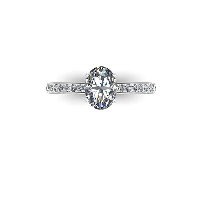 AMIS - Oval Cut Solitaire Engagement Ring in Platinum - HEERA DIAMONDS