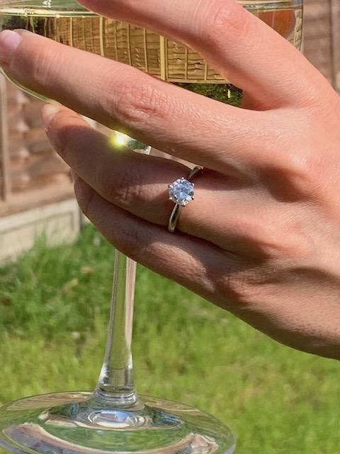 RANIA - Round Brilliant Solitaire Engagement Ring in Platinum - HEERA DIAMONDS