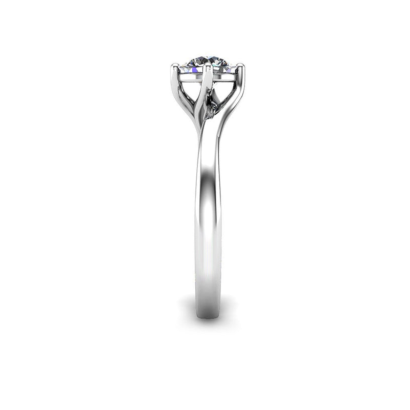 KHAIRI - Round Brilliant Solitaire Engagement Ring in Platinum - HEERA DIAMONDS