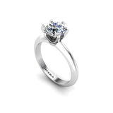 BLAIR - Round Brilliant 6 Claw Solitaire Engagement Ring in Platinum - HEERA DIAMONDS