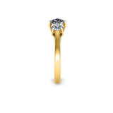 DALIA - Cushion Trilogy Engagement Ring in Yellow Gold - HEERA DIAMONDS