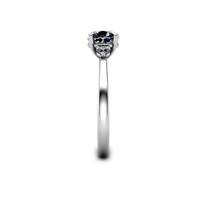 PUMPKIN - Cushion Engagement Ring in Platinum - HEERA DIAMONDS