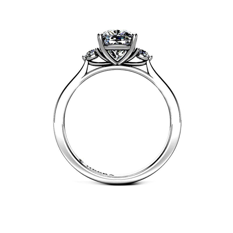 PUMPKIN - Cushion Engagement Ring in Platinum - HEERA DIAMONDS