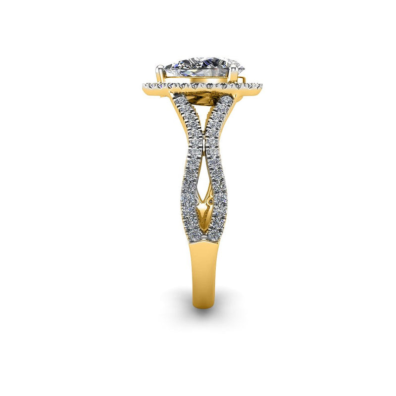HELENA - Pear Engagement Ring in Yellow Gold - HEERA DIAMONDS