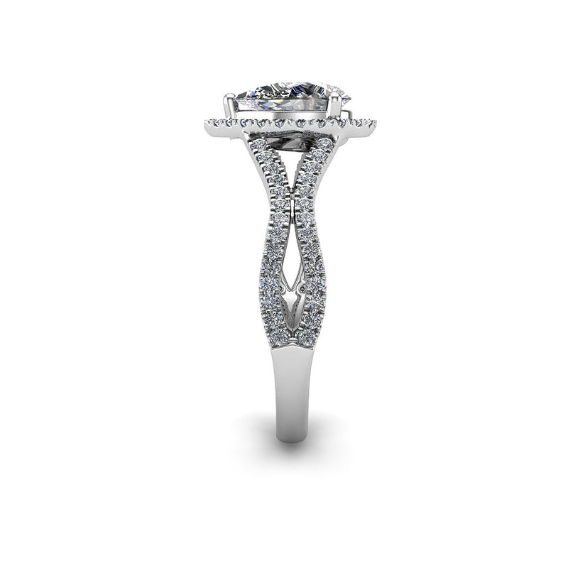 HELENA - Pear Engagement Ring in Platinum - HEERA DIAMONDS