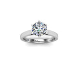JORDAN - Round Brilliant 6 Claw Solitaire Engagement Ring in Platinum - HEERA DIAMONDS