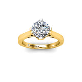 PETRA - Round Brilliant Solitaire Engagement Ring in Yellow Gold - HEERA DIAMONDS