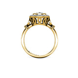 DIANA - Oval Cut Halo Engagement Ring in Yellow Gold - HEERA DIAMONDS