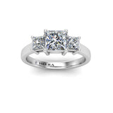 BALLET - Princess Trilogy Engagement Ring in Platinum - HEERA DIAMONDS