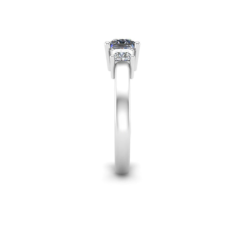 BALLET - Princess Trilogy Engagement Ring in Platinum - HEERA DIAMONDS