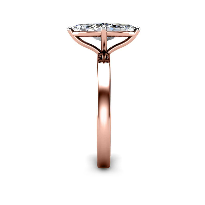 NINA - Marquise Cut Solitaire Engagement Ring in Rose Gold - HEERA DIAMONDS