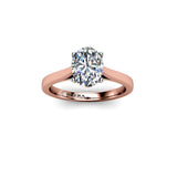 AYANA - Oval Cut Solitaire Engagement Ring in Rose Gold - HEERA DIAMONDS