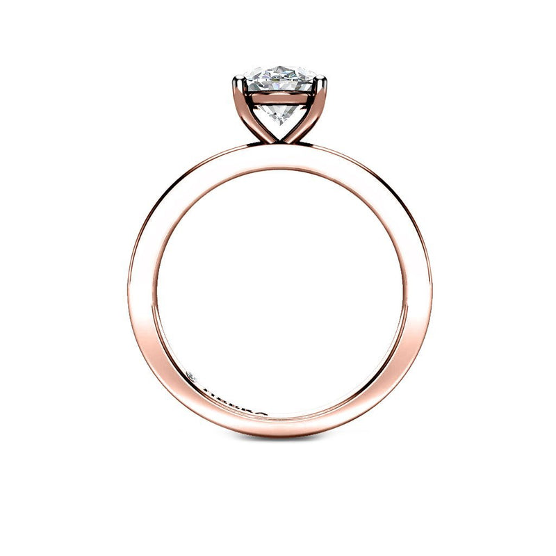 KAVELE - Oval Cut Solitaire Engagement Ring in Rose Gold - HEERA DIAMONDS