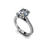 LOURDES - Oval Cut Solitaire Engagement Ring in Platinum - HEERA DIAMONDS