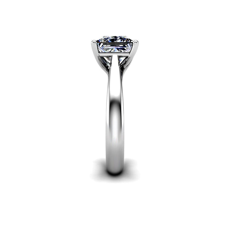 SUAD - Princess Cut Solitaire Engagement Ring in Platinum - HEERA DIAMONDS