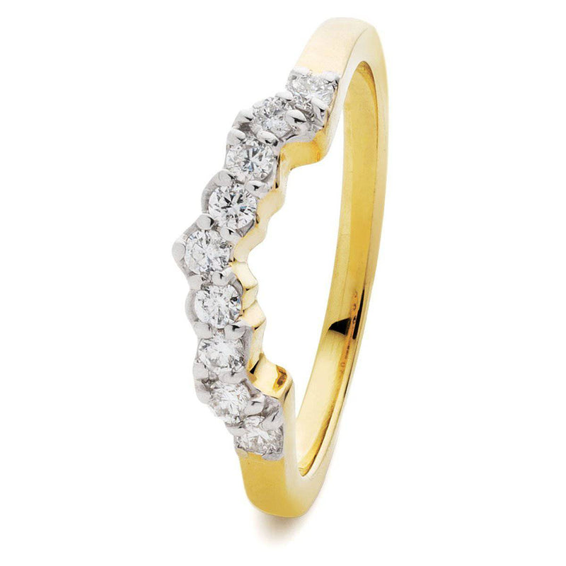 Round Brilliant Claw Setting Shape to Fit Half Eternity Ring - HEERA DIAMONDS