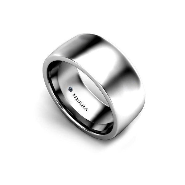 SOFT COURT POLISHED WEDDING RING IN 8MM WIDTH - HEERA DIAMONDS